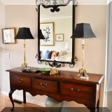 F11. Drexel Heritage three-drawer sideboard. 35.5”h x 72”w x 20”d 